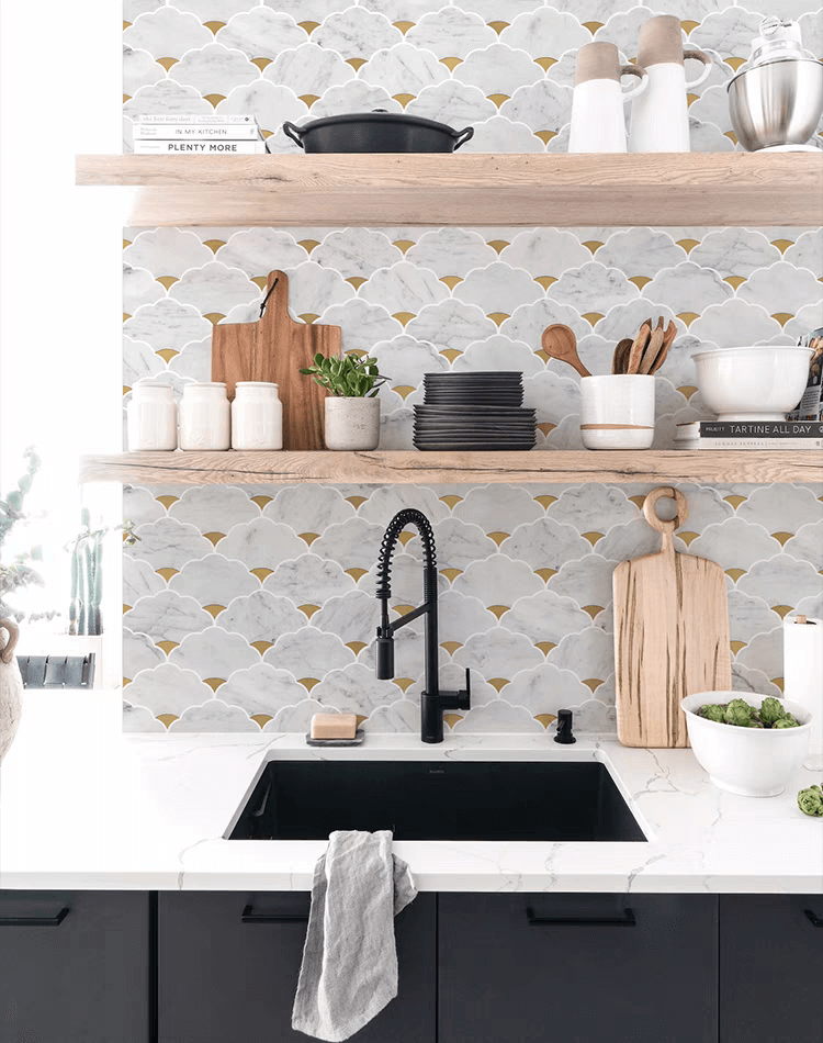 โมเสคหินอ่อน TIMELESS TILES รุ่น LUCKY CLOUD 23.7X29.8 ซม. สี CARRARA WHITE_3